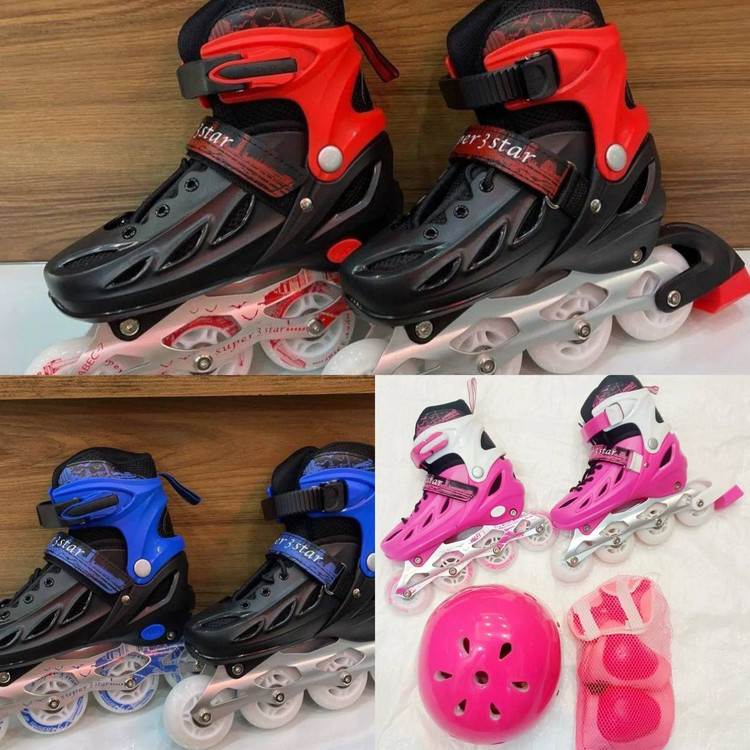 کفش اسکیت به همراه لوازم جانبی